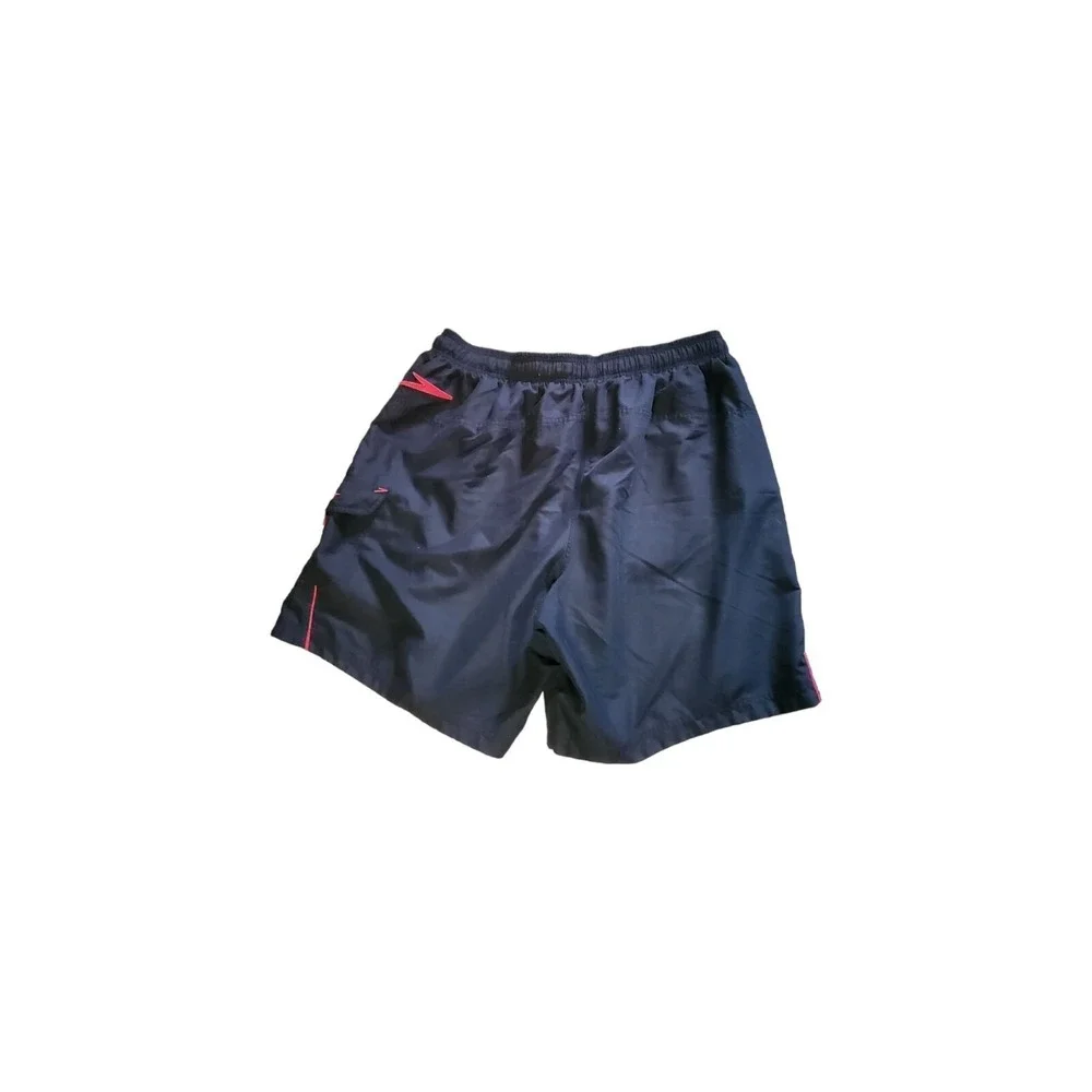Speedo Swim Shorts Mens Sz XXL Blue Red Drawstring Casual Everyday Board Shorts‎
